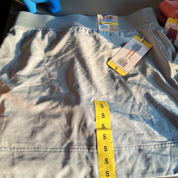 2 skorts.  One is peach color. One is a  blush gray. - Picture 2 of 3